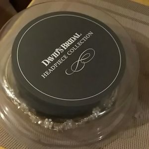 💒 crystal and pearl gold plated head band 👑